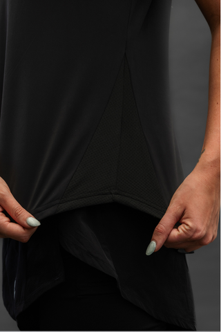 Camiseta Dryplay Clásica Mujer Negro