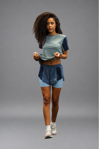 Camiseta Dryplay Clásica Mujer Azul