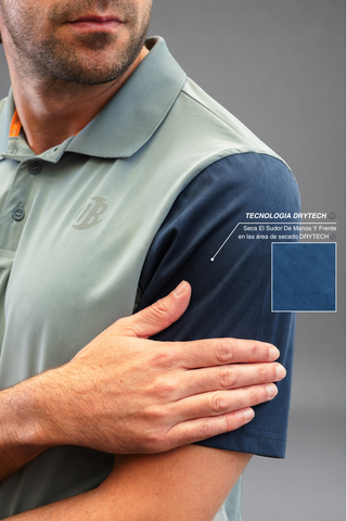 Polo Drygame Clásico Azul
